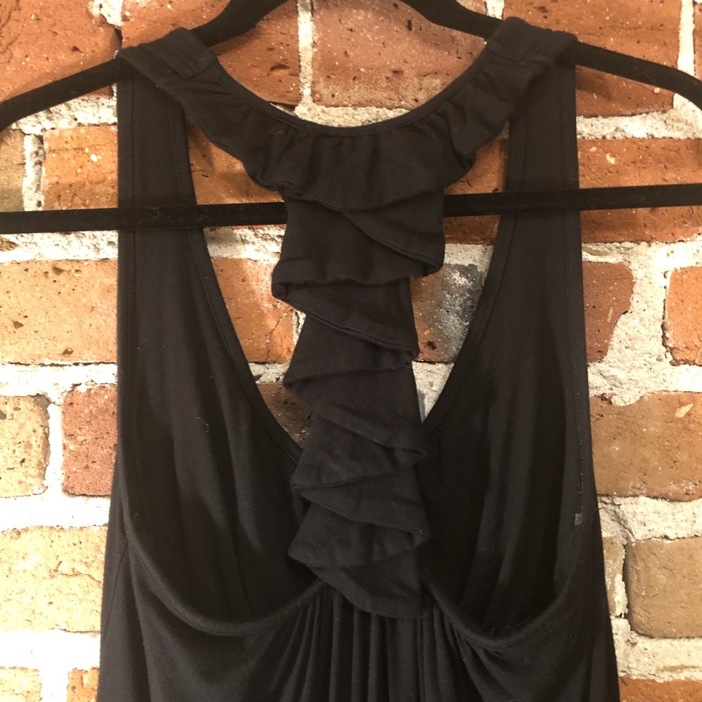 Racer back dressy black tank